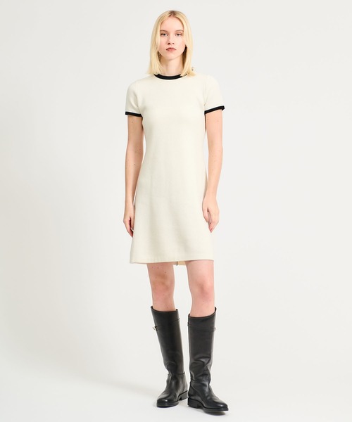 ESTNATION / バイカラーニットワンピース