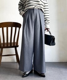 【静電気防止】サイドボタンタックパンツ