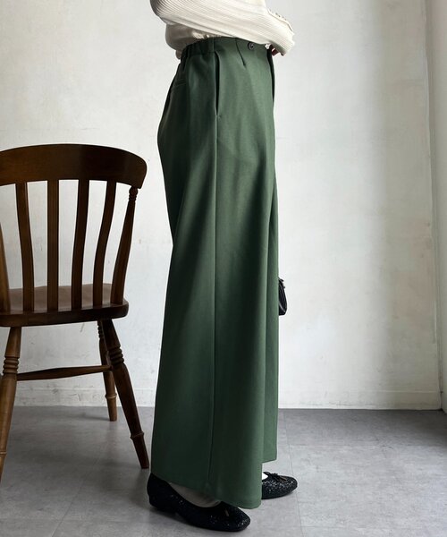 Chez toi（シェトワ）の「【静電気防止】サイドボタンタックパンツ（その他パンツ・レディース・ベージュ/ブルー/グレー/グリーン・FREE）」の19枚目の写真