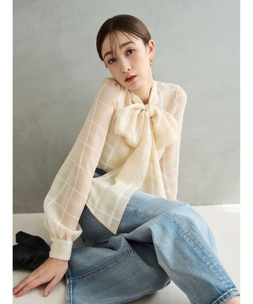 セール】ビッグボウタイブラウス（シャツ/ブラウス）｜FRAY I.D