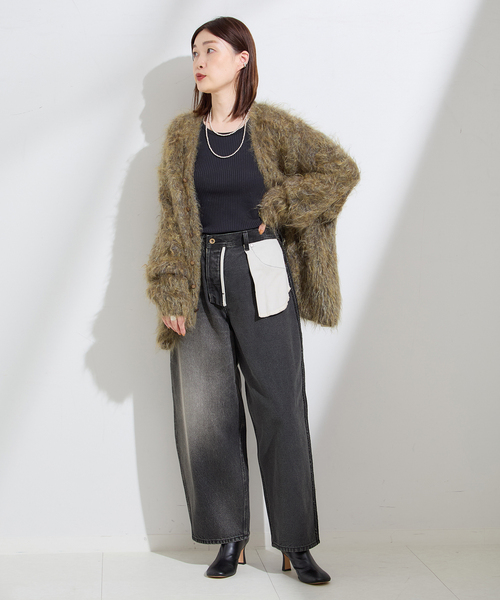 Lee（リー）の「《追加》《別注》【INSCRIRE*LEE*LESSAGE】COWBOY/RIDERSPANTS：デニム（デニムパンツ・レディース・ブラック系その他/サックスブルー・X-SMALL/SMALL/MEDIUM/LARGE）」の6枚目の写真