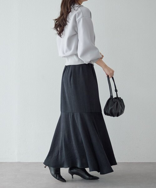 BEARDSLEY（ビアズリー）の「バックマーメイドスカート（スカート・レディース・ブラック/モカ・1/0）」の6枚目の写真