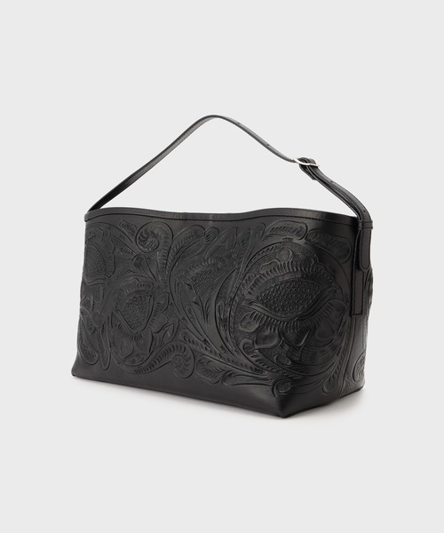 CARVING TRIBES（カービングトライブス）の「Handle SquareBag（ハンドバッグ・レディース・ブラック/ブラウン系その他2・FREE）」の3枚目の写真