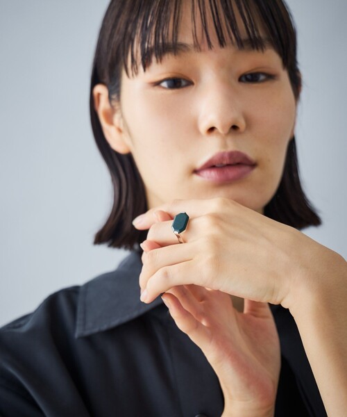 Jouete（ジュエッテ）の「[ジェム] リング グリーンジャスパー（リング・レディース・シルバー・#17/#15/#13/#11/#9）」の5枚目の写真