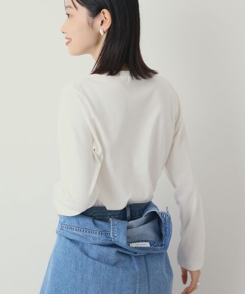 AMERICAN HOLIC（アメリカンホリック）の「クルーネックロングプルオーバー（Tシャツ/カットソー・レディース・ブラック/サックスブルー/オフホワイト/ネイビー/その他7・M/L）」の12枚目の写真