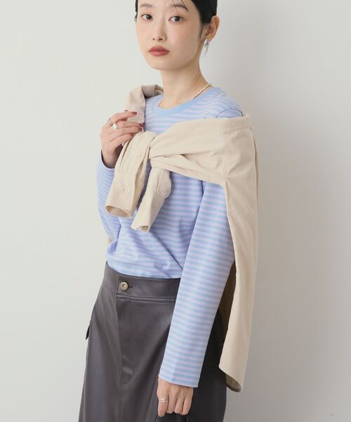 AMERICAN HOLIC（アメリカンホリック）の「クルーネックロングプルオーバー（Tシャツ/カットソー・レディース・ブラック/サックスブルー/オフホワイト/ネイビー/その他7・M/L）」の16枚目の写真