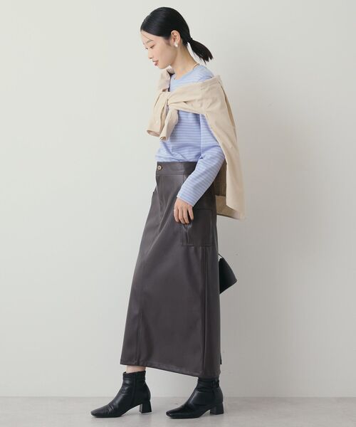 AMERICAN HOLIC（アメリカンホリック）の「クルーネックロングプルオーバー（Tシャツ/カットソー・レディース・ブラック/サックスブルー/オフホワイト/ネイビー/その他7・M/L）」の18枚目の写真