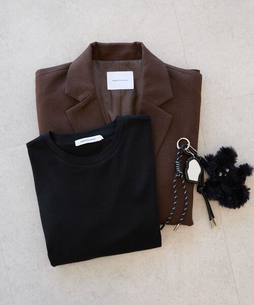 AMERICAN HOLIC（アメリカンホリック）の「クルーネックロングプルオーバー（Tシャツ/カットソー・レディース・ブラック/サックスブルー/オフホワイト/ネイビー/その他7・M/L）」の19枚目の写真