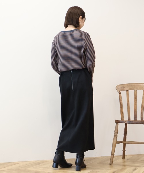 AMERICAN HOLIC（アメリカンホリック）の「クルーネックロングプルオーバー（Tシャツ/カットソー・レディース・ブラック/サックスブルー/オフホワイト/ネイビー/その他7・M/L）」の7枚目の写真