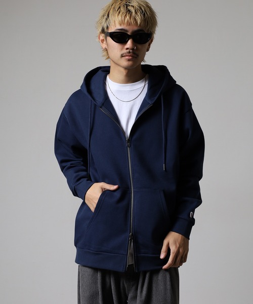 JEMORGAN（ジェーイーモーガン）の「JEMORGAN カノコフリースフルジップパーカー（パーカー・メンズ・ネイビー/ブラック/オートミール・XL/M）」の3枚目の写真