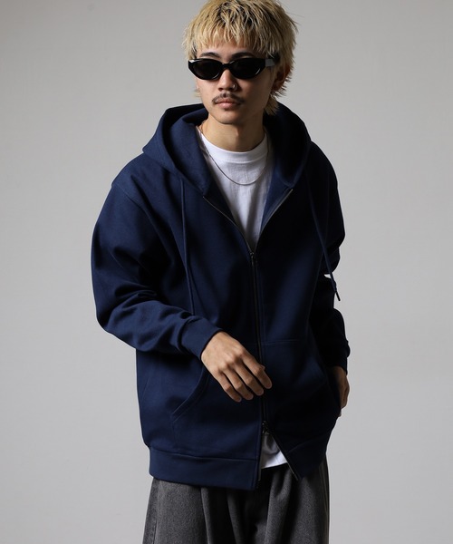 JEMORGAN（ジェーイーモーガン）の「JEMORGAN カノコフリースフルジップパーカー（パーカー・メンズ・ネイビー/ブラック/オートミール・XL/M）」の21枚目の写真