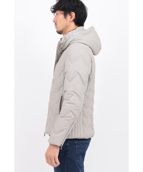 HIGH STREET（ハイストリート）の「ｷﾙﾄﾚｻﾞｰﾌｰﾃﾞｯﾄﾞﾀﾞｳﾝBL（ダウンジャケット/コート・メンズ・グレイッシュベージュ・SMALL/MEDIUM/LARGE/LL）」の4枚目の写真