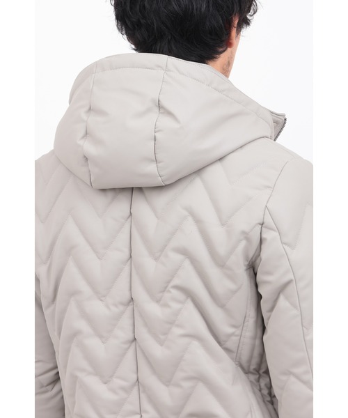 HIGH STREET（ハイストリート）の「ｷﾙﾄﾚｻﾞｰﾌｰﾃﾞｯﾄﾞﾀﾞｳﾝBL（ダウンジャケット/コート・メンズ・グレイッシュベージュ・SMALL/MEDIUM/LARGE/LL）」の6枚目の写真