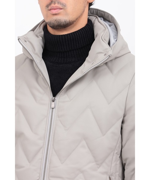 HIGH STREET（ハイストリート）の「ｷﾙﾄﾚｻﾞｰﾌｰﾃﾞｯﾄﾞﾀﾞｳﾝBL（ダウンジャケット/コート・メンズ・グレイッシュベージュ・SMALL/MEDIUM/LARGE/LL）」の7枚目の写真