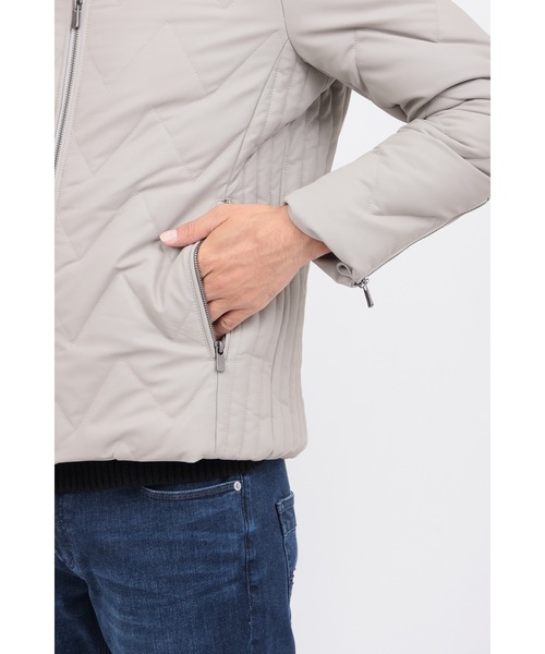 HIGH STREET（ハイストリート）の「ｷﾙﾄﾚｻﾞｰﾌｰﾃﾞｯﾄﾞﾀﾞｳﾝBL（ダウンジャケット/コート・メンズ・グレイッシュベージュ・SMALL/MEDIUM/LARGE/LL）」の9枚目の写真