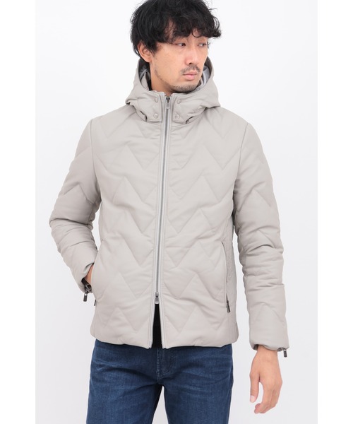 HIGH STREET（ハイストリート）の「ｷﾙﾄﾚｻﾞｰﾌｰﾃﾞｯﾄﾞﾀﾞｳﾝBL（ダウンジャケット/コート・メンズ・グレイッシュベージュ・SMALL/MEDIUM/LARGE/LL）」の3枚目の写真