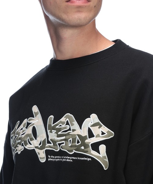 SEQUENZ(シークエンズ)の「SEQUENZ (シークエンズ) 裏起毛 迷彩ロゴ スウェット トレーナー(スウェット・メンズ・カーキ/グレー/ブラック・L/M)」の22枚目の写真