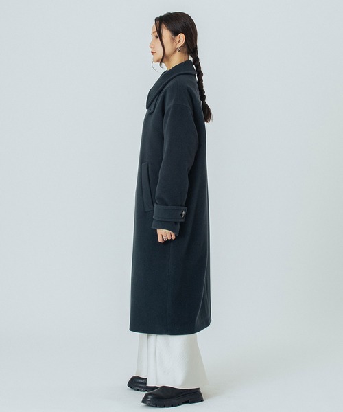 ROSE BUD（ローズバッド）の「STAND FALL COLLAR LONG COAT（その他アウター・レディース・ブラウン/チャコール・S/M）」の6枚目の写真