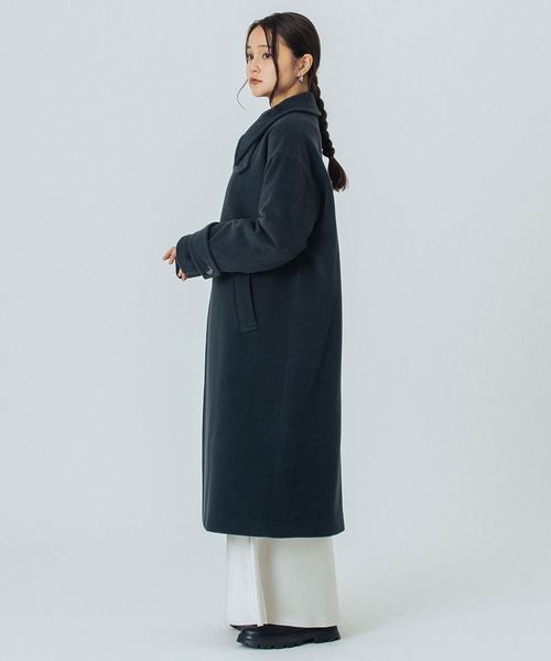 ROSE BUD（ローズバッド）の「STAND FALL COLLAR LONG COAT（その他アウター・レディース・ブラウン/チャコール・S/M）」の7枚目の写真