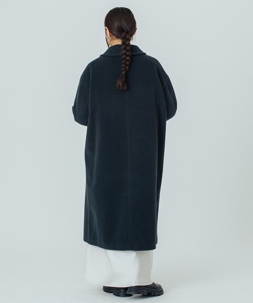ROSE BUD（ローズバッド）の「STAND FALL COLLAR LONG COAT（その他アウター・レディース・ブラウン/チャコール・S/M）」の9枚目の写真