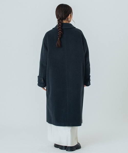 ROSE BUD（ローズバッド）の「STAND FALL COLLAR LONG COAT（その他アウター・レディース・ブラウン/チャコール・S/M）」の11枚目の写真