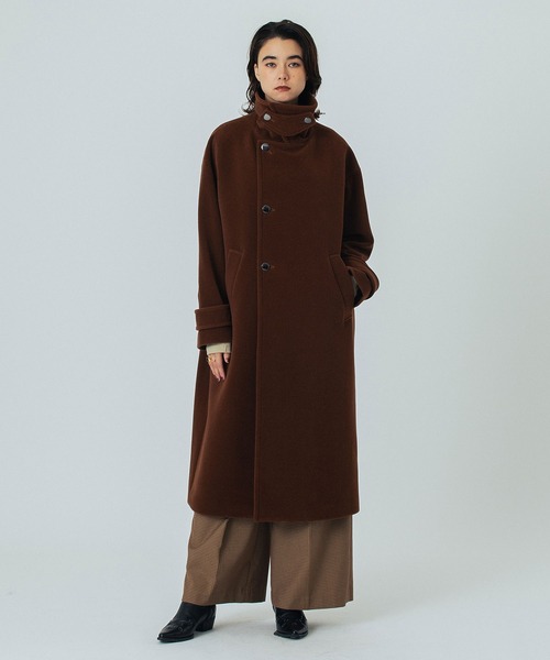ROSE BUD（ローズバッド）の「STAND FALL COLLAR LONG COAT（その他アウター・レディース・ブラウン/チャコール・S/M）」の19枚目の写真