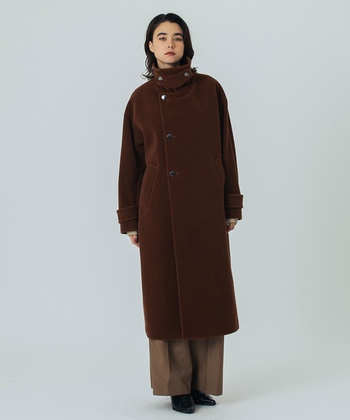 ROSE BUD（ローズバッド）の「STAND FALL COLLAR LONG COAT（その他アウター・レディース・ブラウン/チャコール・S/M）」の20枚目の写真