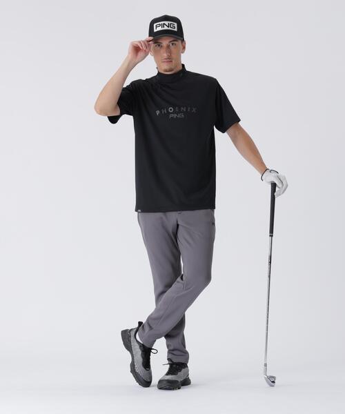PING(ピン)の「【PING APPAREL】メッシュジャカード半袖ハイネックシャツ <PERFORMANCE> (MENS)(Tシャツ/カットソー・メンズ・ブラック/パープル/グレー/ホワイト・LL/M/L)」の7枚目の写真