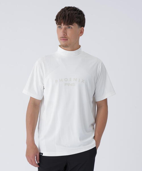 PING(ピン)の「【PING APPAREL】メッシュジャカード半袖ハイネックシャツ <PERFORMANCE> (MENS)(Tシャツ/カットソー・メンズ・ブラック/パープル/グレー/ホワイト・LL/M/L)」の2枚目の写真