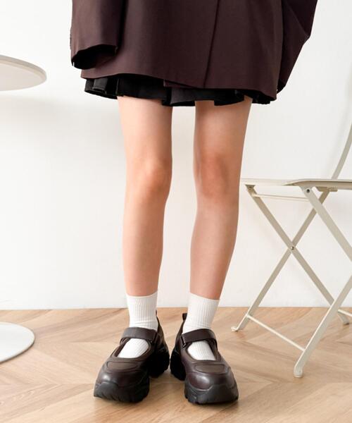 WEGO（ウィゴー）の「WEGO/厚底ベルクロストラップシューズ（スニーカー・レディース・ブラウン/ブラック・SMALL/MEDIUM/LARGE）」の22枚目の写真