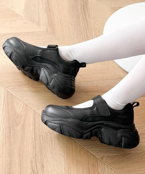 WEGO（ウィゴー）の「WEGO/厚底ベルクロストラップシューズ（スニーカー・レディース・ブラウン/ブラック・SMALL/MEDIUM/LARGE）」の11枚目の写真