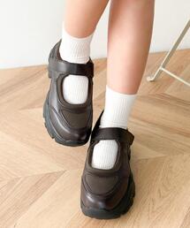 WEGO/厚底ベルクロストラップシューズ