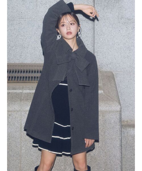 セール】ラッフルデザインミニニットワンピース（ワンピース