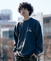 Philip Lumbang（フィリップランバン）の「【フィリップ・ランバン/Philip Lumbang】裏起毛リラックスフィット クルーネックスウェット トレーナー ストリート スケート Y2K（スウェット）」