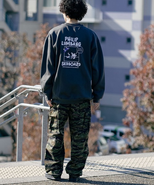 Philip Lumbang(フィリップランバン)の「【フィリップ・ランバン/Philip Lumbang】裏起毛リラックスフィット クルーネックスウェット トレーナー ストリート スケート Y2K(スウェット・メンズ・グレー系その他/グレー系その他2/ホワイト系その他/ブラック系その他2・MEDIUM/X-LARGE/LARGE)」の15枚目の写真