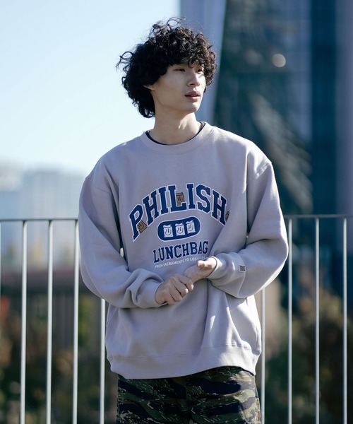Philip Lumbang(フィリップランバン)の「【フィリップ・ランバン/Philip Lumbang】裏起毛リラックスフィット クルーネックスウェット トレーナー ストリート スケート Y2K(スウェット・メンズ・グレー系その他/グレー系その他2/ホワイト系その他/ブラック系その他2・MEDIUM/X-LARGE/LARGE)」の21枚目の写真