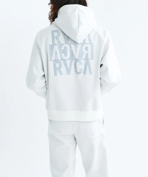 RVCA（ルーカ）の「RVCA メンズ NEW STCK ZIP WRWB HD パーカー 【2025年秋冬モデル】/ルーカボンディングジップアップパーカー・フーディー（パーカー・メンズ・オフホワイト/グリーン系その他/ブラック・LARGE/MEDIUM/SMALL/X-LARGE）」の2枚目の写真