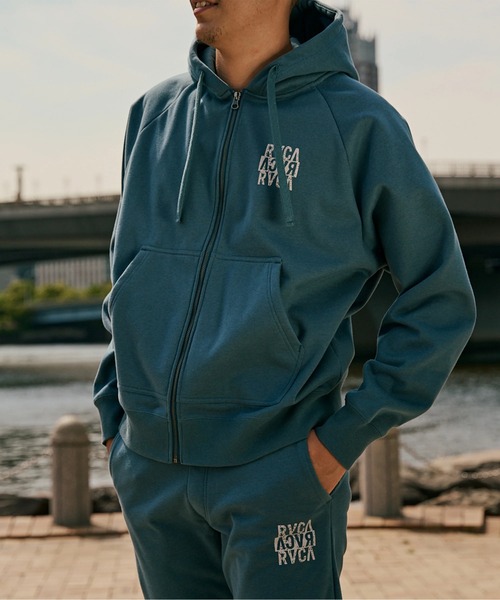 RVCA（ルーカ）の「RVCA メンズ NEW STCK ZIP WRWB HD パーカー 【2025年秋冬モデル】/ルーカボンディングジップアップパーカー・フーディー（パーカー・メンズ・オフホワイト/グリーン系その他/ブラック・LARGE/MEDIUM/SMALL/X-LARGE）」の19枚目の写真