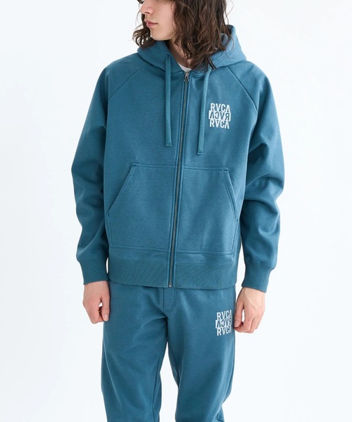 RVCA（ルーカ）の「RVCA メンズ NEW STCK ZIP WRWB HD パーカー 【2025年秋冬モデル】/ルーカボンディングジップアップパーカー・フーディー（パーカー・メンズ・オフホワイト/グリーン系その他/ブラック・LARGE/MEDIUM/SMALL/X-LARGE）」の4枚目の写真