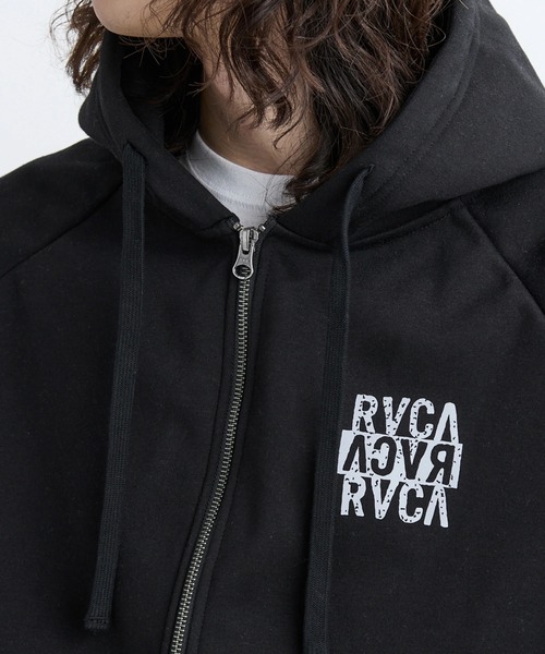 RVCA（ルーカ）の「RVCA メンズ NEW STCK ZIP WRWB HD パーカー 【2025年秋冬モデル】/ルーカボンディングジップアップパーカー・フーディー（パーカー・メンズ・オフホワイト/グリーン系その他/ブラック・LARGE/MEDIUM/SMALL/X-LARGE）」の6枚目の写真