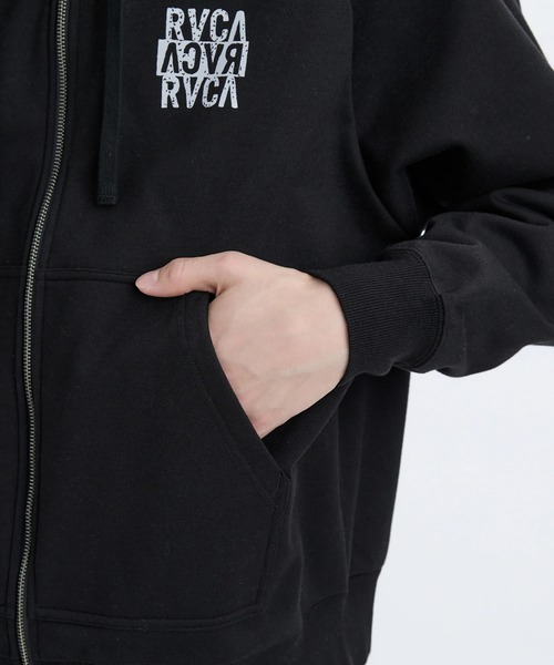 RVCA（ルーカ）の「RVCA メンズ NEW STCK ZIP WRWB HD パーカー 【2025年秋冬モデル】/ルーカボンディングジップアップパーカー・フーディー（パーカー・メンズ・オフホワイト/グリーン系その他/ブラック・LARGE/MEDIUM/SMALL/X-LARGE）」の9枚目の写真