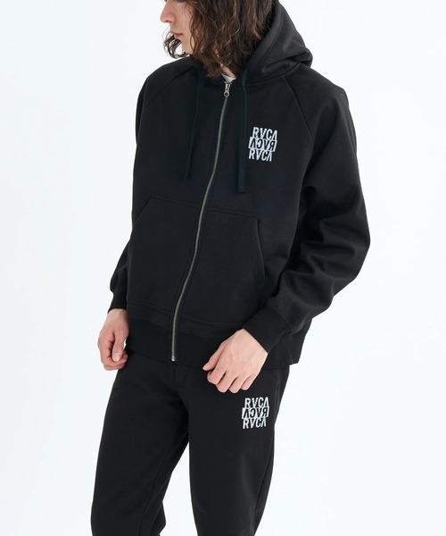 RVCA（ルーカ）の「RVCA メンズ NEW STCK ZIP WRWB HD パーカー 【2025年秋冬モデル】/ルーカボンディングジップアップパーカー・フーディー（パーカー・メンズ・オフホワイト/グリーン系その他/ブラック・LARGE/MEDIUM/SMALL/X-LARGE）」の11枚目の写真