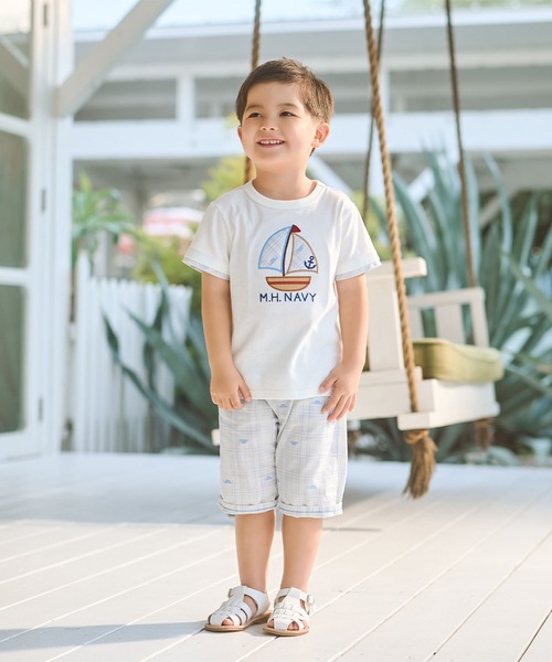 MIKI HOUSE(ミキハウス)の「ヨットモチーフ半袖Tシャツ(Tシャツ/カットソー・キッズ・ネイビー/ホワイト・80cm/130cm/120cm/100cm/110cm/90cm)」の9枚目の写真