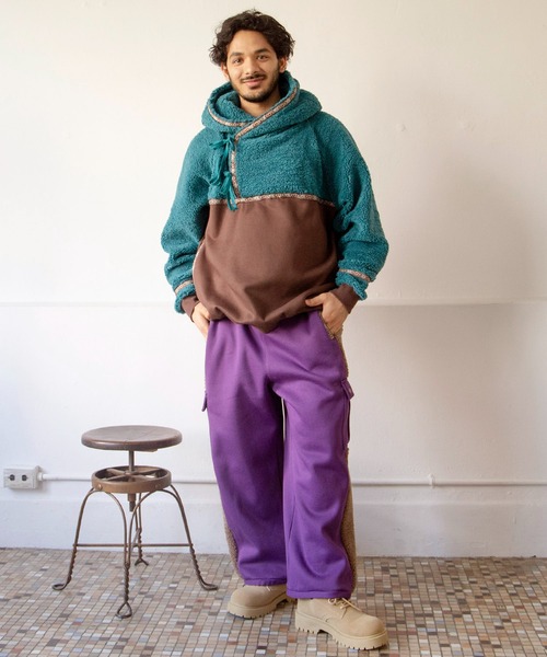 チャイハネ（チャイハネ）の「【チャイハネ】ラミルアMEN'Sフーディー（パーカー・メンズ・ベージュ/パープル/ブラウン・FREE）」の5枚目の写真