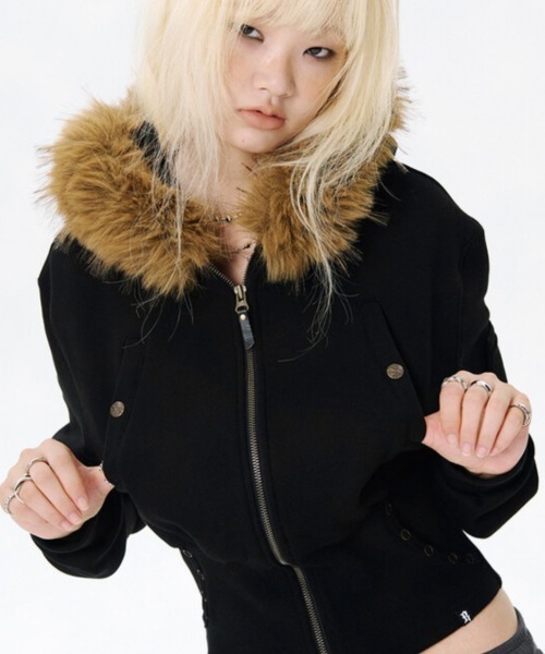 トップス hide zozotown FUR ZIP HOODIE 名曲「ピンク スパイダー」がファッションに！伝説のアーティスト