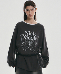BUTTERFLY SIGNATURE LS TOP_CHARCOAL SILVER