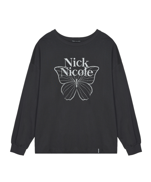 NICK&NICOLE(ニックアンドニコール)の「BUTTERFLY SIGNATURE LS TOP_CHARCOAL SILVER(Tシャツ/カットソー・レディース・その他・FREE)」の4枚目の写真
