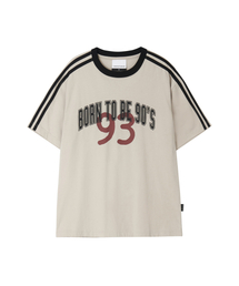 90S アーチトラックTシャツ_ベージュ