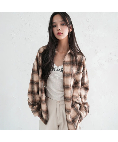 AVANDRESS(アバンドレス )の「Peter Check Shirt BROWN(シャツ/ブラウス・レディース・ブラウン・MEDIUM/LARGE/X-LARGE)」の1枚目の写真