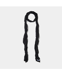 PLACE STUDIO（プレイススタジオ）の「シースルーサテンラベルスリムリンクルスカーフロングマフラー（バンダナ/スカーフ）」